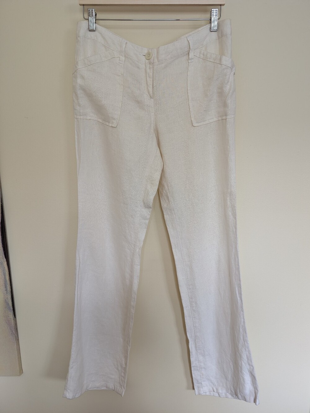 Tommy Hilfiger Y2k Linen Pants Vintage White 6